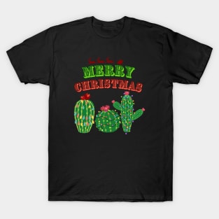 Merry Christmas, Cute Christmas Cactus T-Shirt